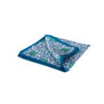 Blue Flowers Silk Pocket Square